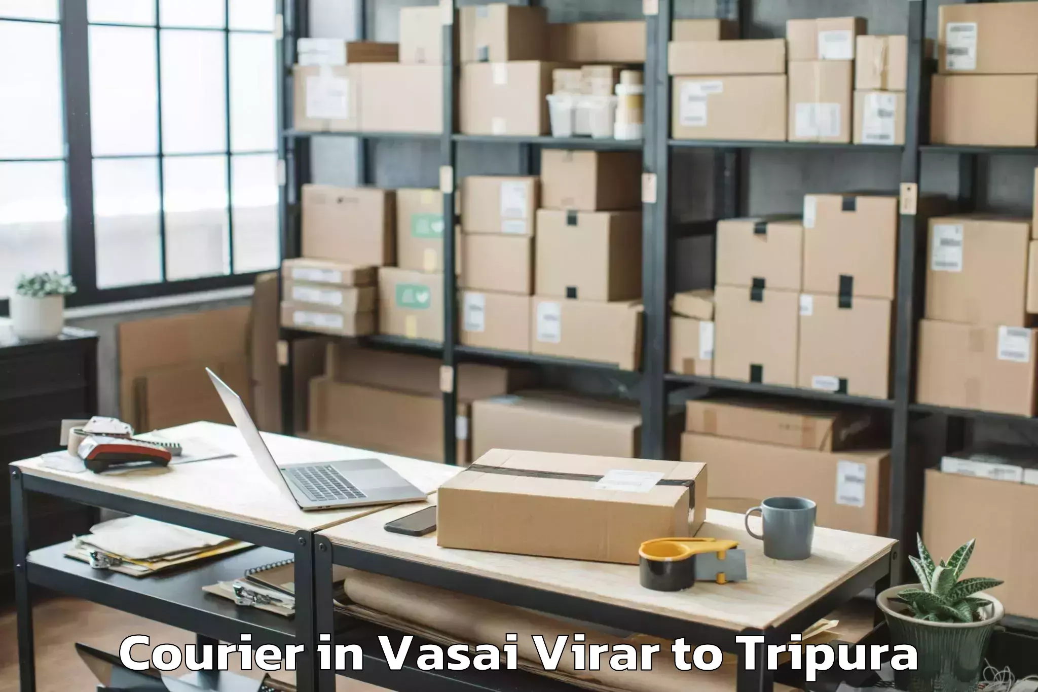 Easy Vasai Virar to Santirbazar Courier Booking